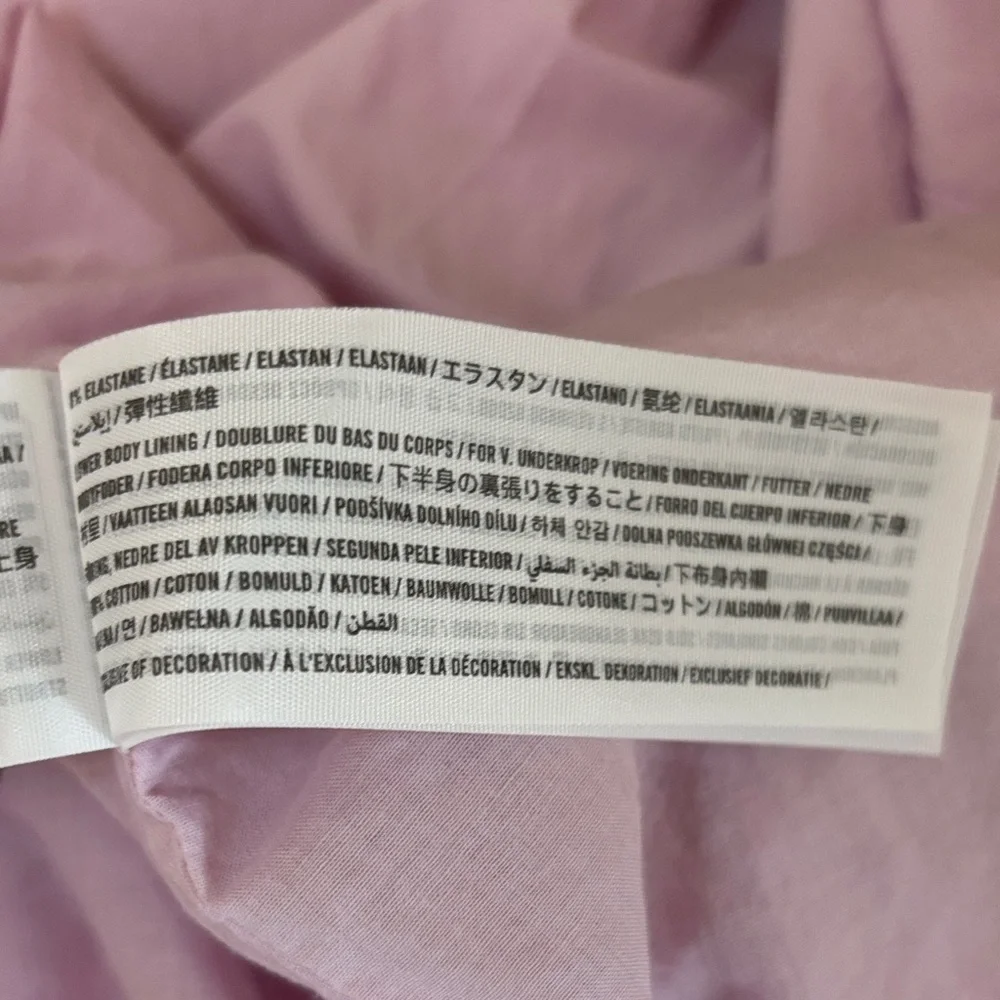 Abercrombie & Fitch Pink Mixed Fabric Bubble Hem Midi Dress Size XL – Excellent - Picture 13 of 14